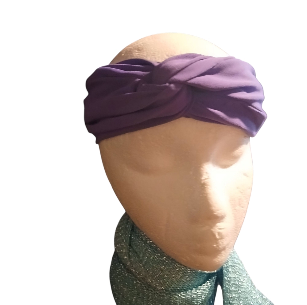 Iman Woman Purple Twisted Headband Size Large